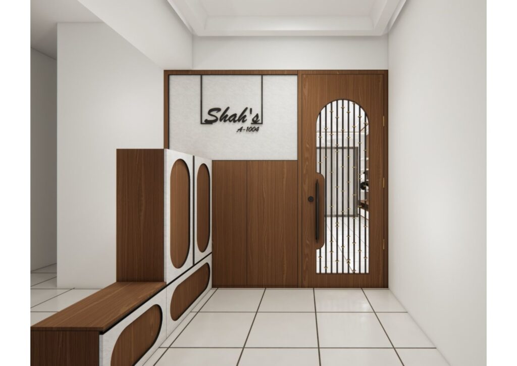 Minimal interiors of 3BHK vacation home in Vasna