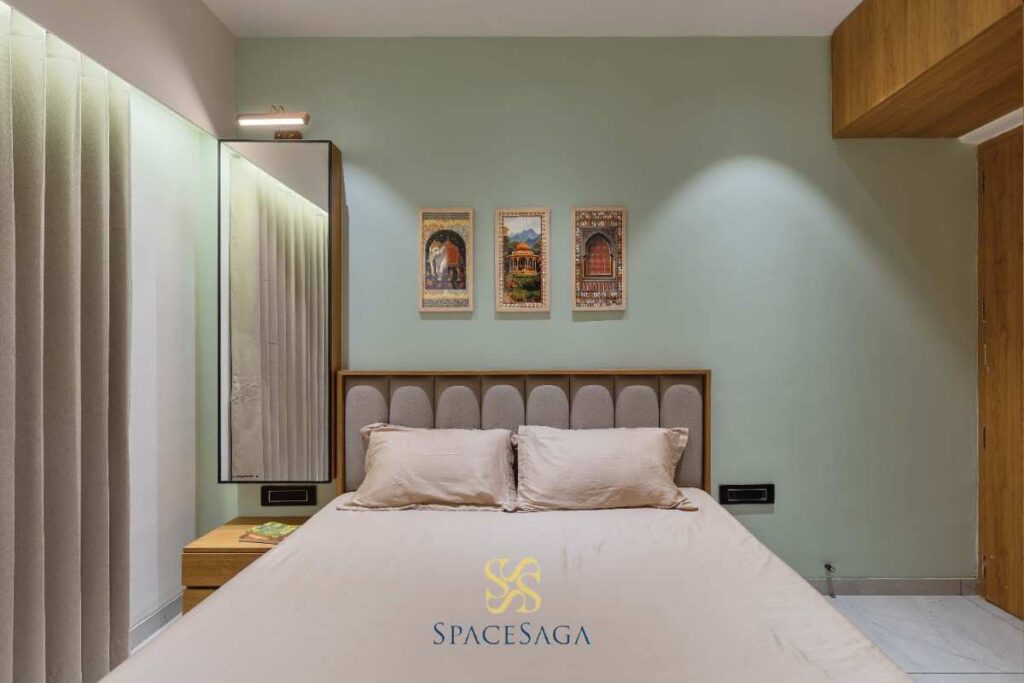Stylish furniture and decorative accents in 2.5BHK