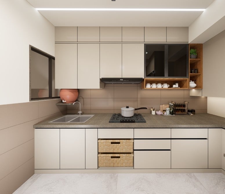 Kitchen Organizing Ideas, Interior Finishes & False Ceiling